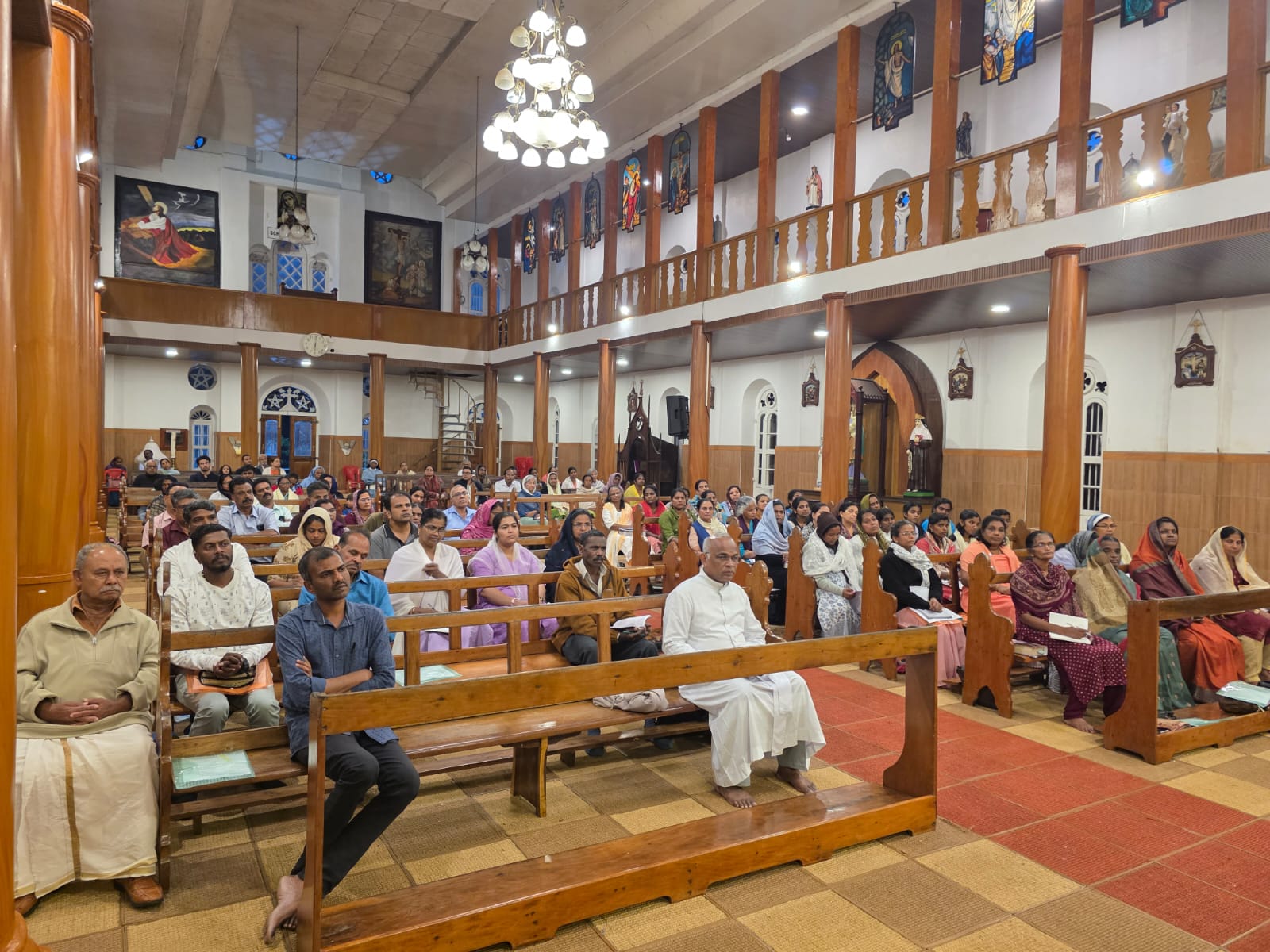 Participants seated in the nave of Mount Carmel Basilica during the Unbound Freedom in Christ Conference, Munnar, October 2026